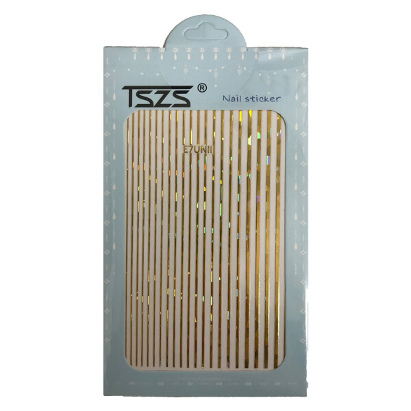 TSZS - Nail Art Sticker Gold Hologramm